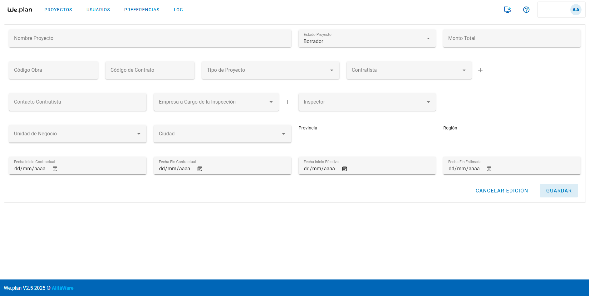 Nuevo Proyecto